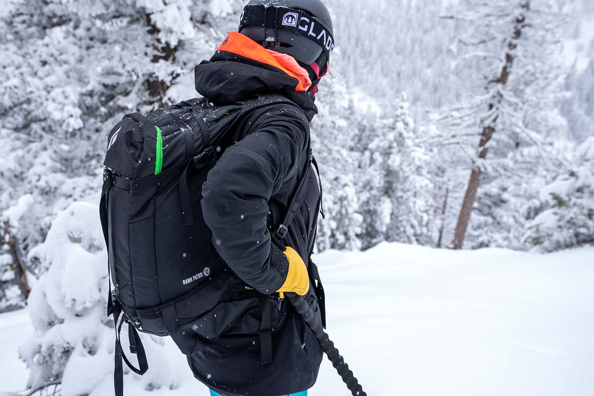 Small rucksack store for skiing